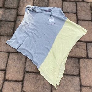 NWT Wooden Ships Knits Colorblock Cotton Poncho